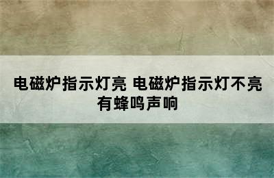 电磁炉指示灯亮 电磁炉指示灯不亮有蜂鸣声响